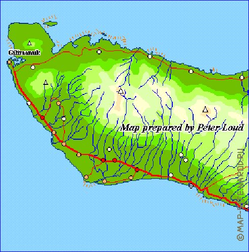 Fisica mapa de Bali