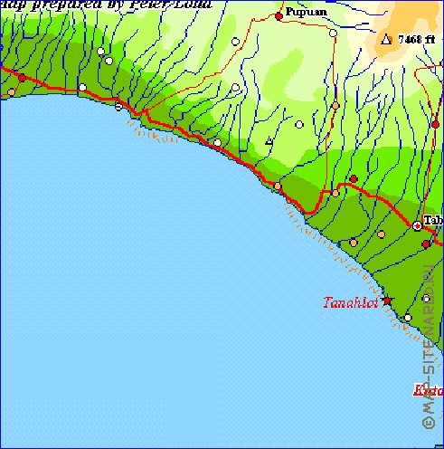 Fisica mapa de Bali