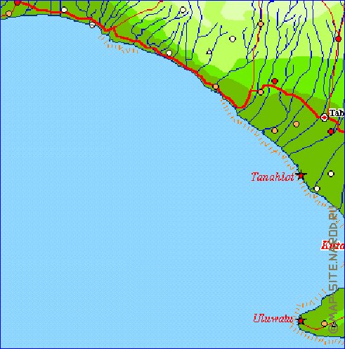 Fisica mapa de Bali