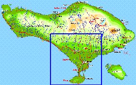 Fisica mapa de Bali