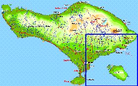 Fisica mapa de Bali