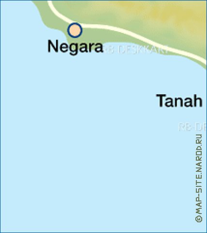 mapa de Bali em alemao