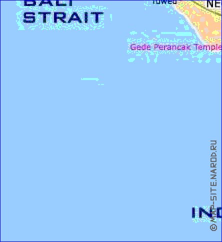 Touristique carte de Bali