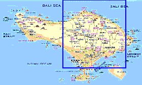 Turismo mapa de Bali