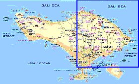 Turismo mapa de Bali