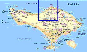 Turismo mapa de Bali