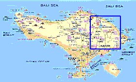 Turismo mapa de Bali