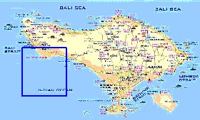 Turismo mapa de Bali