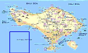 Turismo mapa de Bali