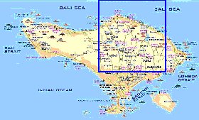 Turismo mapa de Bali