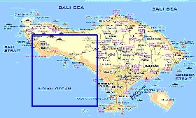 Turismo mapa de Bali