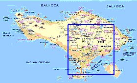 Turismo mapa de Bali