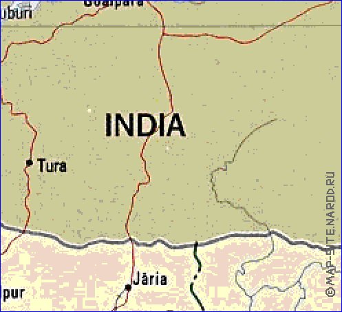 Administrativa mapa de Bangladesh