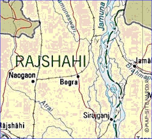 Administrativa mapa de Bangladesh