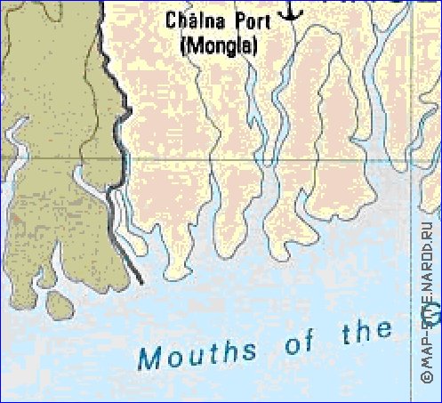 Administrativa mapa de Bangladesh