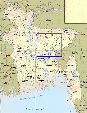 Administratives carte de Bangladesh