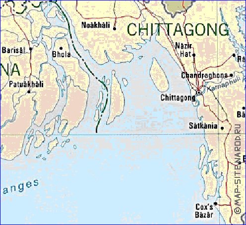 Administrativa mapa de Bangladesh