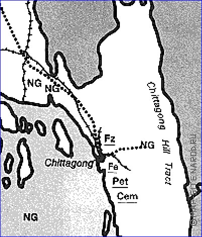 Economique carte de Bangladesh