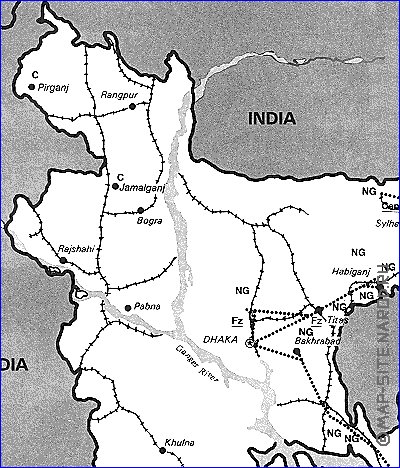 Economico mapa de Bangladesh