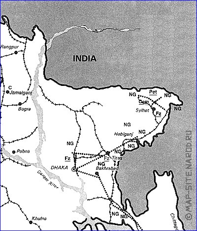 Economico mapa de Bangladesh