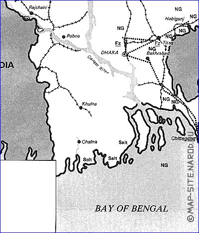 Economico mapa de Bangladesh