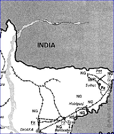 Economico mapa de Bangladesh