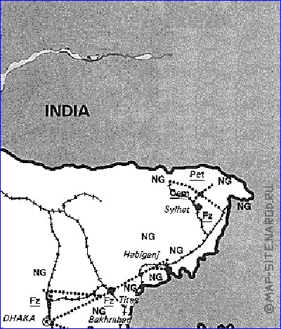 Economique carte de Bangladesh