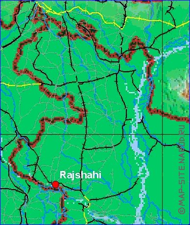 mapa de Bangladesh em ingles