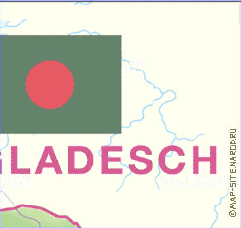 mapa de Bangladesh em alemao