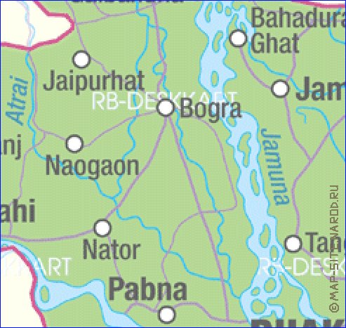 mapa de Bangladesh em alemao