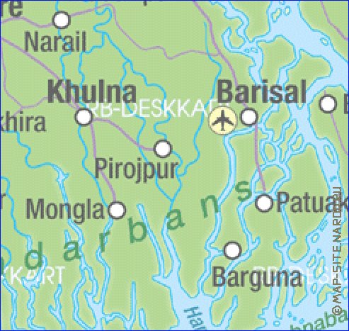 mapa de Bangladesh em alemao