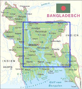 mapa de Bangladesh em alemao