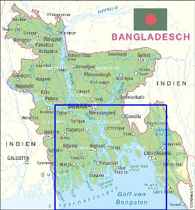 mapa de Bangladesh em alemao