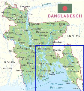 mapa de Bangladesh em alemao