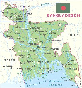 mapa de Bangladesh em alemao