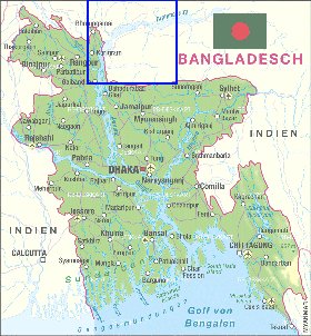 mapa de Bangladesh em alemao