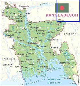 mapa de Bangladesh em alemao