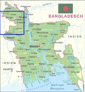 mapa de Bangladesh em alemao