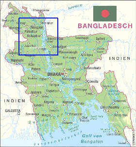 carte de Bangladesh en allemand