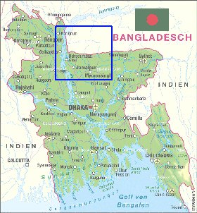 carte de Bangladesh en allemand