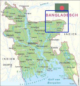 mapa de Bangladesh em alemao