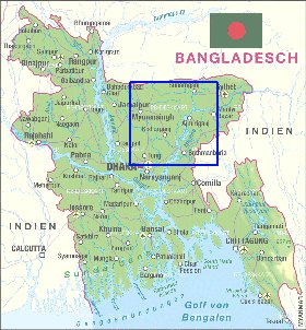 mapa de Bangladesh em alemao