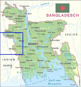 mapa de Bangladesh em alemao