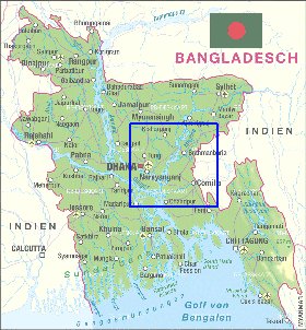 mapa de Bangladesh em alemao