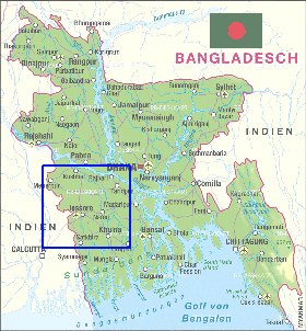 mapa de Bangladesh em alemao