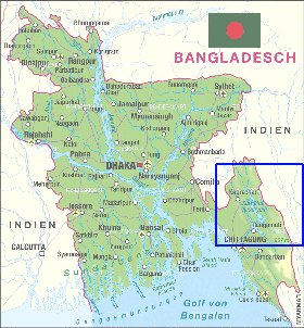 mapa de Bangladesh em alemao