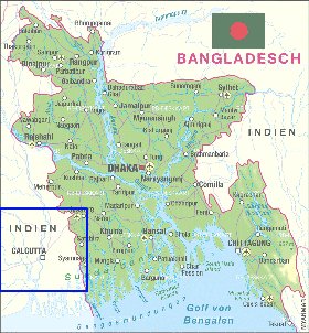 mapa de Bangladesh em alemao