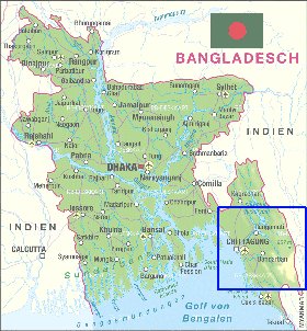 mapa de Bangladesh em alemao