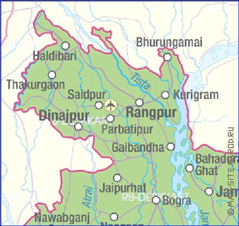 mapa de Bangladesh em alemao