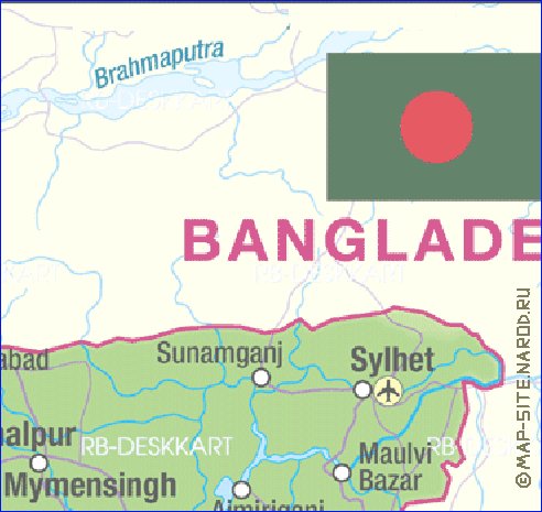 mapa de Bangladesh em alemao